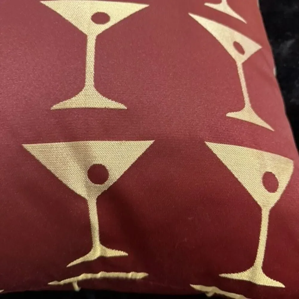 Martini throw pillow girl cave bar luxury